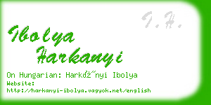 ibolya harkanyi business card